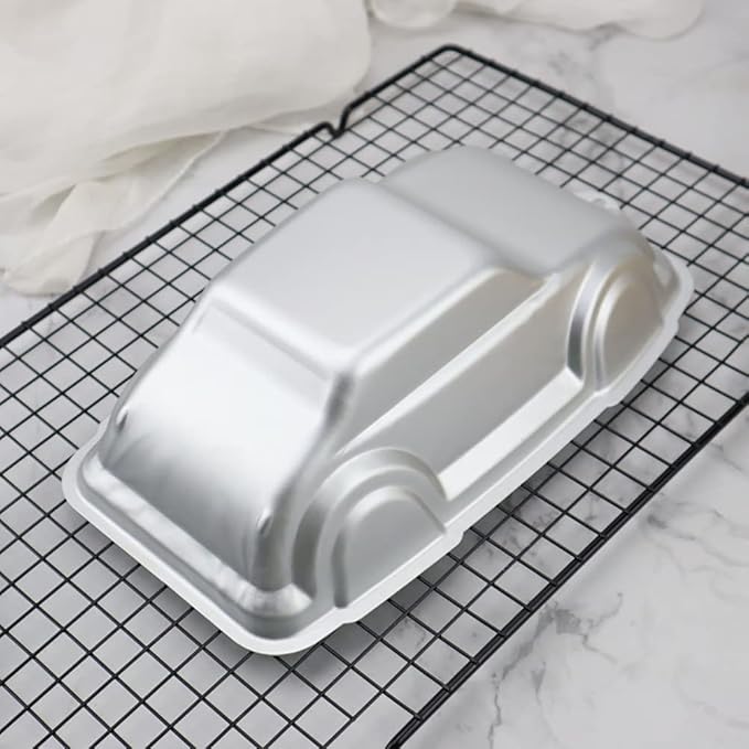 Car Cake Pan, Aluminum Mould for 3D Car Shape Baking Pan DIY Birthday Tin Cake Mould