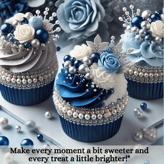 Confect Love Disco Balls Sprinkles Mix | Blue & Silver Pearl Dragees for Cake Decorating, Cupcakes, Cookies, Desserts – Edible Metallic Sprinkle Toppings for Baking & Parties | Vegan, Gluten-Free, Nut-Free, Soy-Free, Dairy-Free, Palm Oil-Free- 4.2 Oz