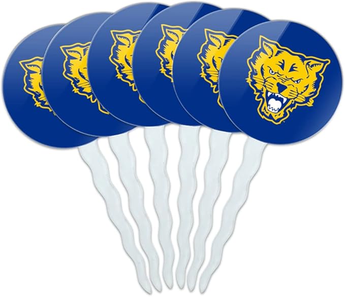 Fort Valley State University Primary Logo Cupcake Picks Toppers Decoration Set of 6