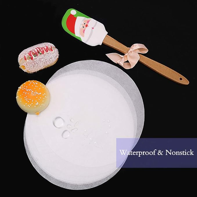 Parchment Paper Rounds, Set of 200, Non Stick 8 Inch Baking Parchment Circles/Baking Paper Rounds for Cake Pan, Springform Pan, Tortilla Press and so on(4.5/5.5/6/7/9/10/12inch Available)
