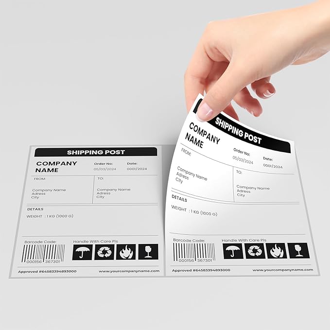 Half Sheet Shipping Labels,Self Adhesive Mailing Labels for Laser & Inkjet Printers,White 8.5x5.5 Half Page Label,100 Sheets