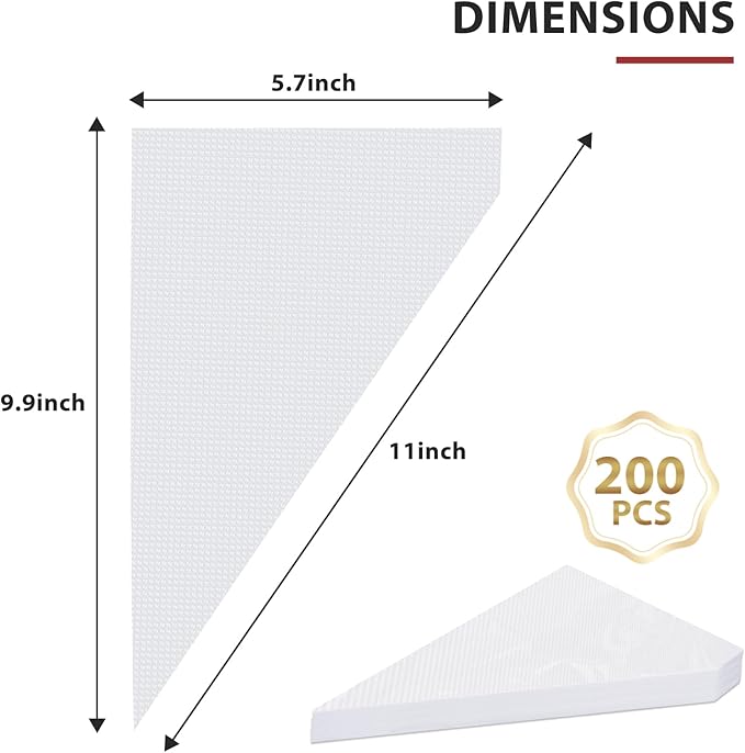 200pcs Disposable Small Piping Bags 8 inch, Mini Piping Bags, Pastry Piping Bags for Cream Frosting, Icing Bags for Cake and Dessert Decorations