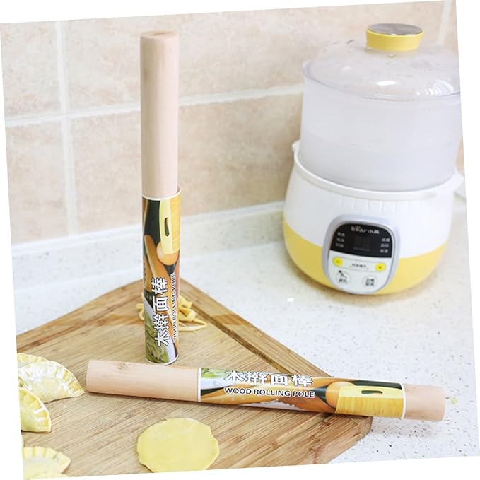 10pcs Rolling Pin Wooden Dough Roller French Cookies from France Wood Biscuits Dough- Smooth Roller Wood Dough Roller Baking Tool Clay Tools Pie Crust Cake Dumpling