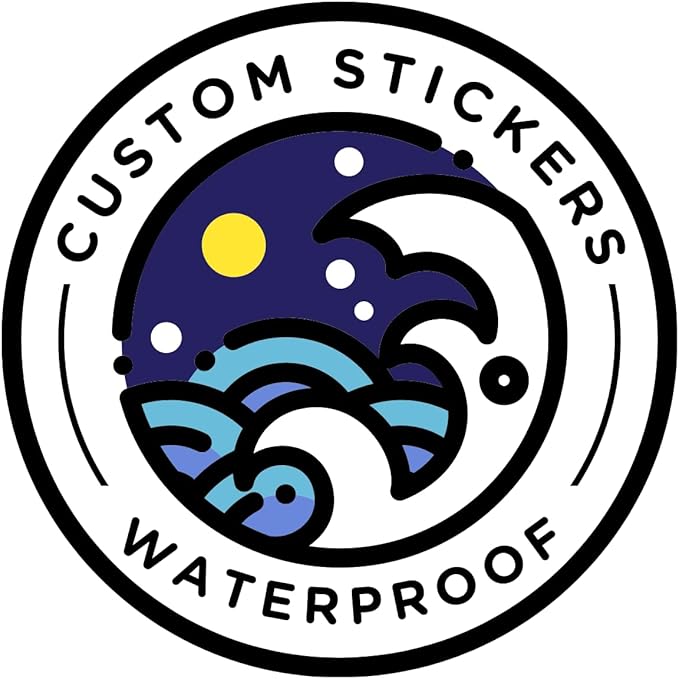 Laminated Custom Waterproof Stickers | Upload Your Design | Sets of 20 50 or 150 | Sizes 2 inch to 12 inches | Personalized Vinyl Decals | Product Labels