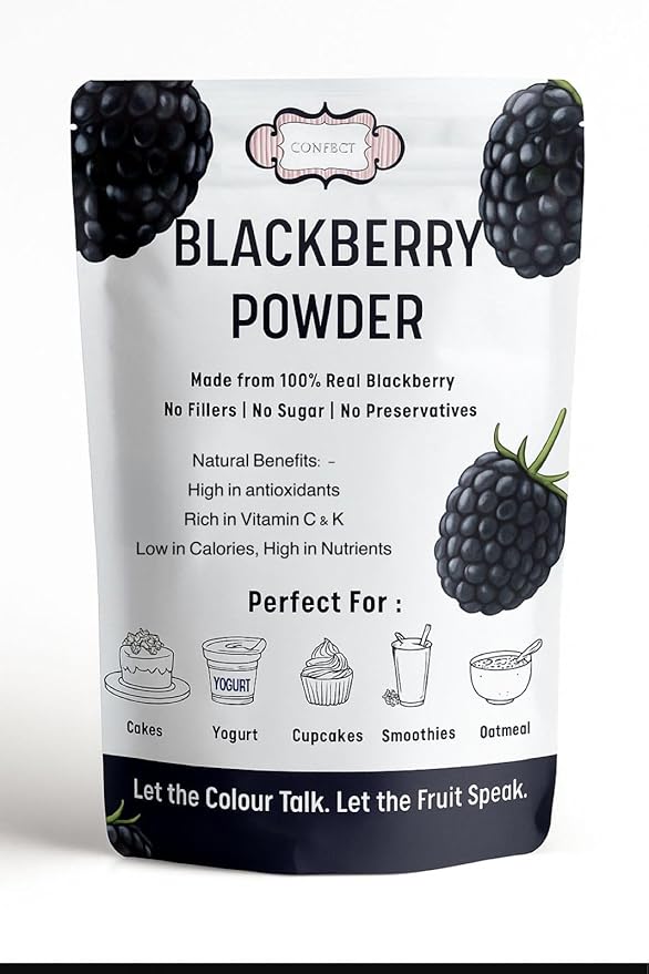 Confect Blackberry Powder | Pure & Natural Fruit Powder for Smoothies, Baking, Beverages, Juices, Tea & DIY Recipes | Vegan, Gluten-Free, No Added Sugar – 3.5 OZ