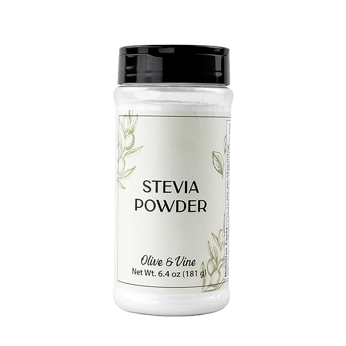Olive & Vine Stevia Powder, Sweet Flavor, For Baking & Beverages, Rich Tradition, Authentic Taste, For Global Recipes (6.4 Ounce)