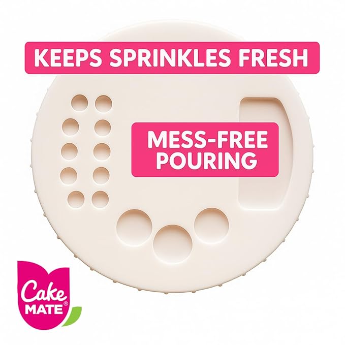 Cake Mate Bright Stars Confetti Sprinkles – Colorful Red, Yellow, Green & Blue Star Sprinkles for Cakes, Cupcakes, Cookies, and More – Easy Pour Lid, 26oz