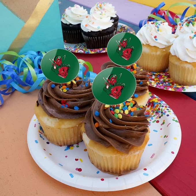 GRAPHICS & MORE Mississippi Valley State University Primary Logo Cupcake Picks Toppers Decoration Set of 6