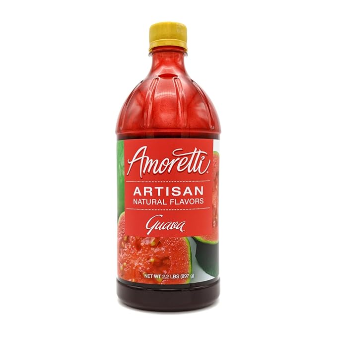 Amoretti - Natural Guava Artisan Flavor Paste, 2.2 lbs, Perfect For Ice Cream, Beverages, Cakes, and more, Preservative Free, Vegan, Gluten Free, No Artificial Sweeteners, Highly Concentrated