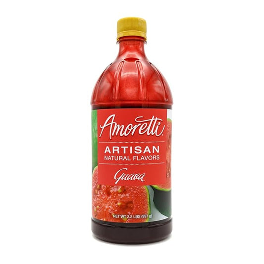 Amoretti - Natural Guava Artisan Flavor Paste, 2.2 lbs, Perfect For Ice Cream, Beverages, Cakes, and more, Preservative Free, Vegan, Gluten Free, No Artificial Sweeteners, Highly Concentrated