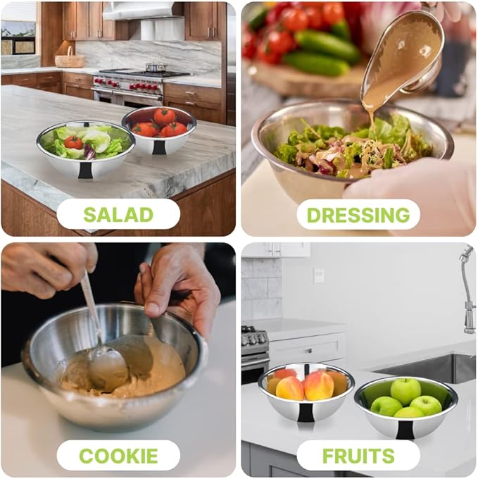 – 1 Heavy Duty Stainless Steel Mixing Bowl - 8 Quarts