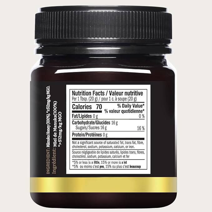 Manuka Honey UMF 15+ (MGO 512+) 100% Pure New Zealand - Certified, Raw 8.8 Ounce (250g) (Pack of 1)