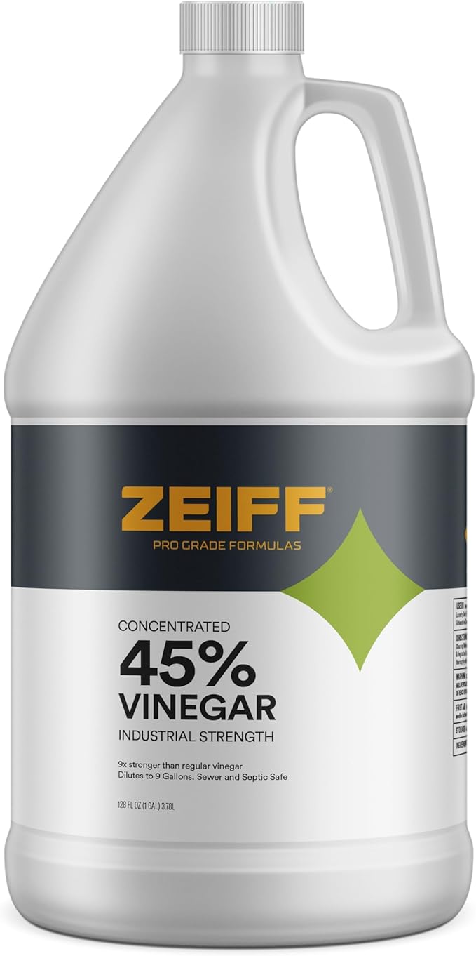 45% Pure Concentrated Vinegar - Technical Grade Acetic Acid Solution for Home and Outdoor Use - Cleaning Vinegar for Home & Laundry - 1 Gallon