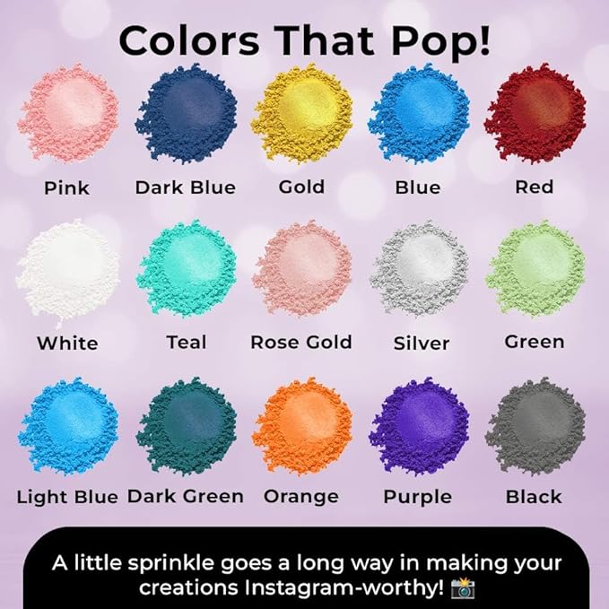 Luster Dust Edible Cake Decorations, Lavender Edible Luster Dust for Cupcake Decorations, Cake Drip, Lavender Edible Paint for Cakes and Light Purple Food Coloring, Edible Luster Dust for Drinks