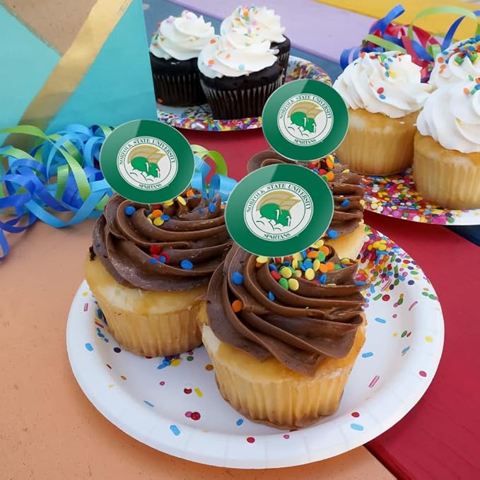 Norfolk State University Primary Logo Cupcake Picks Toppers Decoration Set of 6