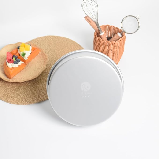 9×2 round Cake Pan,Aluminum cake tin baking pan for birthday cake party (9×2 round Cake Pan)