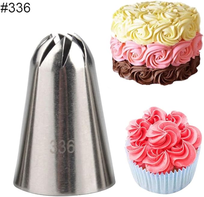 FantasyDay 4 piece Stainless Steel Piping Tips Piping Nozzles Cake Decorating Supplies Cookies Cupcake Icing Decorating Supplies Decorating Kits Frosting Icing Tips Baking Set Tools