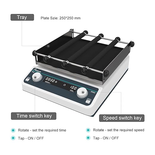 JOANLAB Lab Orbital Shaker Mixer 40-200rpm Adjustable, Timed and Continuous Modes,Digital Orbital Rotator Shaker (OS-20PRO)