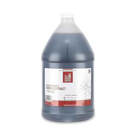 Slofoodgroup - Pure Vanilla Extract - (128 fl. oz/ 1Gallon) - Made from Premium Vanilla Beans from Madagascar, Uganda, and Papua New Guinea - For Cooking and Baking
