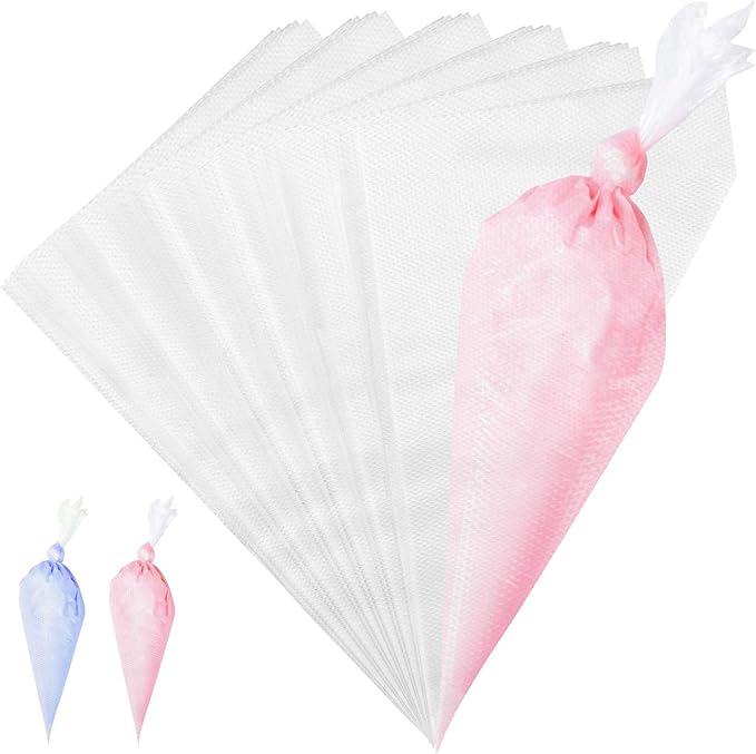 Disposable Piping Bag, FantasyDay 100 Pieces 22 Inch Disposable Icing Pastry Bag Extra Thick Cake Cupcake Decorating Bag - Anti-Burst Pastry Bag for Cream Icing Frosting Candy Cake Decorating Supplies