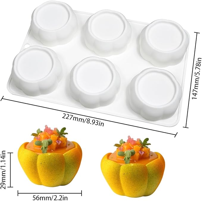 mostsom Silicone Mousse Cake Molds Cylinder Flower Border Pudding Cake Bakeware Baking Tools 3D Bread Pastry Mould DIY Birthday Wedding (H_ Flower)