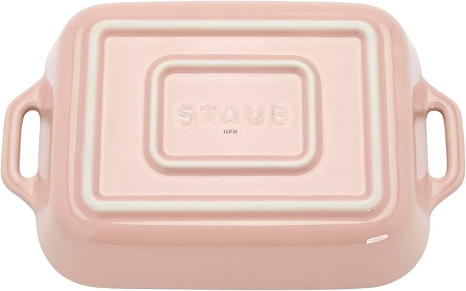Staub Ceramic 3-pc Rectangular Baking Dish Set - Macaron Pastel Pink