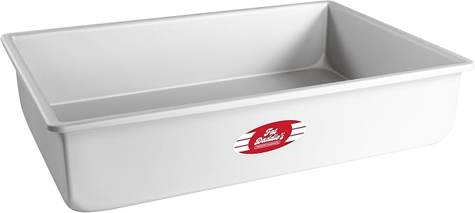 Fat Daddio's POB-12184 Anodized Aluminum Sheet Cake Pan, 12 x 18 x 4 Inch
