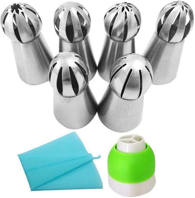 Cake Decor Piping Tips, 22 Sets of Stainless Steel Floral Piping Set, Large Sized Variety Styles Cake Decorating Gadgets, Suitable for Baking Enthusiasts (2)