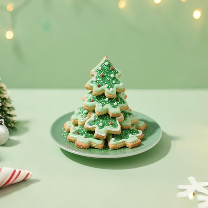 Christmas Edible Green Glitter for Drinks, Food Grade 10g Christmas Green Sprinkles Cake Decorating Supplies, Edible Luster Dust for Cocktail Beverages, Food Coloring Shimmer Powder for Baking,Cake Cupcakes Cookies Drinks Candy Decorations