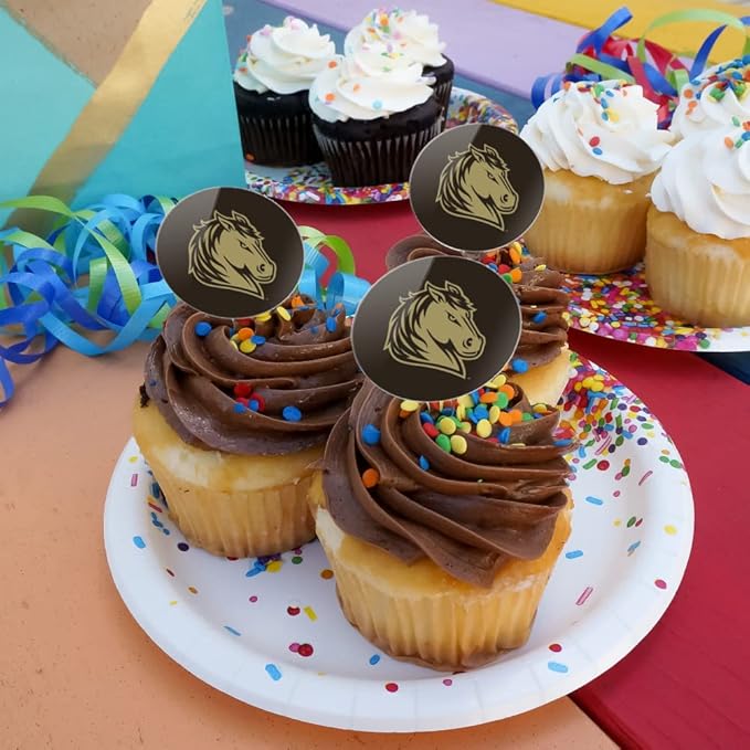 Southwest Minnesota State University Primary Logo Cupcake Picks Toppers Decoration Set of 6