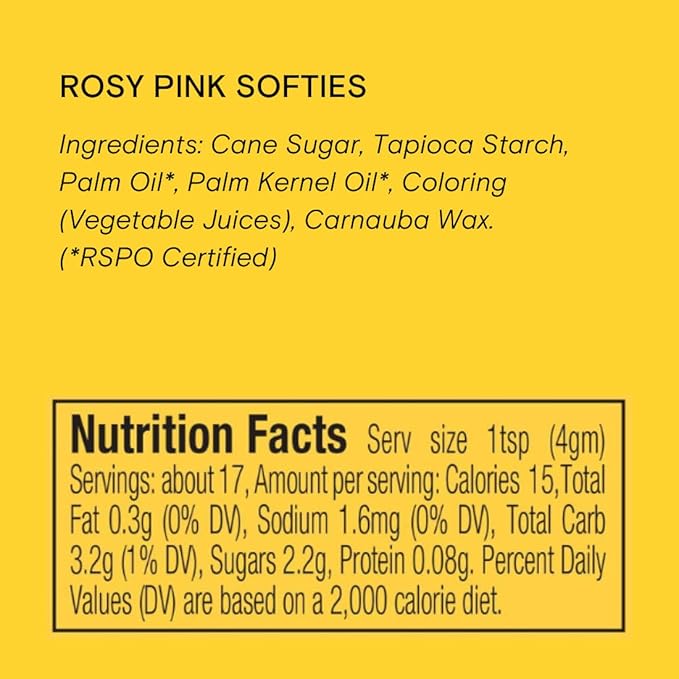 Supernatural Rosy Pink Softies Sprinkles, Dye-Free, Made in USA, Soy Free, Gluten Free, Vegan, 16oz