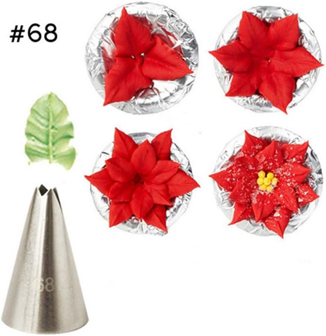 FantasyDay 5-piece Stainless Steel Piping Tips Piping Nozzles Cake Decorating Supplies Cookies Cupcake Icing Decorating Supplies Decorating Kits Frosting Icing Tips Baking Set Tools