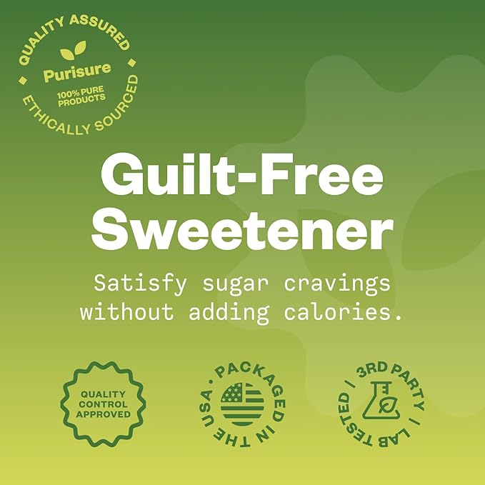 Organic Stevia Concentrated Powder, 125g, Organic Pure Stevia Powder, No Fillers, No Artificial Sweeteners, No Aftertaste, Zero Calorie Stevia Sweetener, Stevia Sugar Substitute, 4.4 oz, 846 Servings
