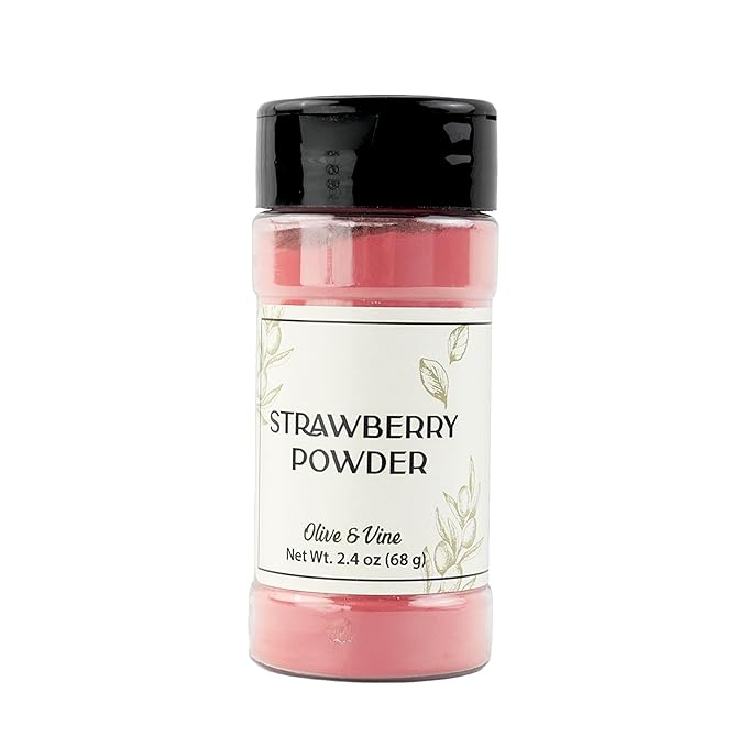 Olive & Vine Strawberry Powder, Sweet & Fruity, For Smoothies & Baking, Rich Tradition, Authentic Taste, For Global Recipes (2.4 Ounce)