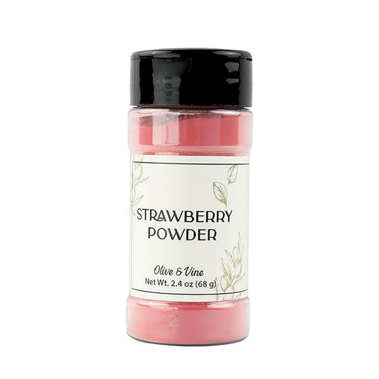 Olive & Vine Strawberry Powder, Sweet & Fruity, For Smoothies & Baking, Rich Tradition, Authentic Taste, For Global Recipes (2.4 Ounce)