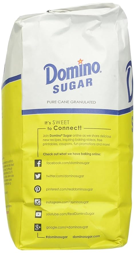 Domino Sugar, Granulated, 10 lb Resealable Plastic Bag, 2 Pack