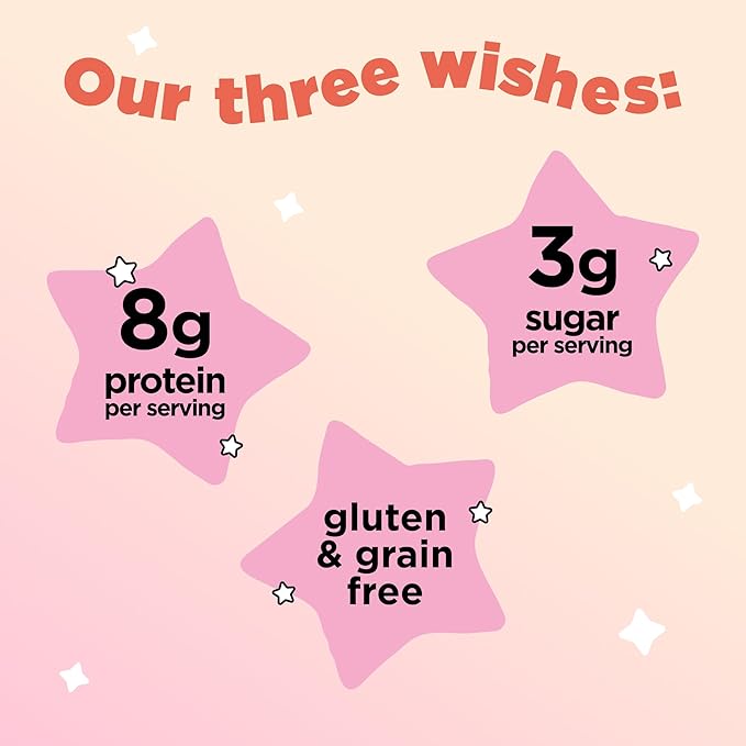 Three Wishes Grain-Free & Protein Cereal - Healthy, Low Sugar & Gluten-Free Breakfast Cereal - Low Carb, Plant-Based, Vegan & Non-GMO - Cinnamon, 6-Pack