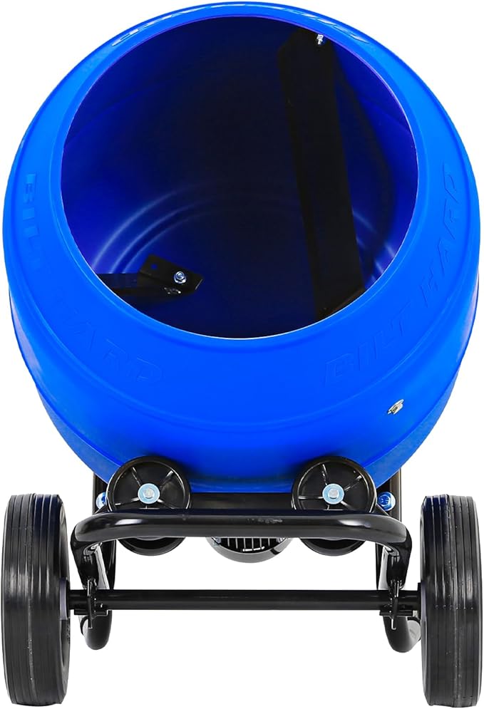 BILT HARD Cement Mixer 4 Cu.Ft. Portable Electric Poly Drum Concrete Mixer, Heavy Duty Power Cement Mixing Machine for Mortar, Stucco and Fodder