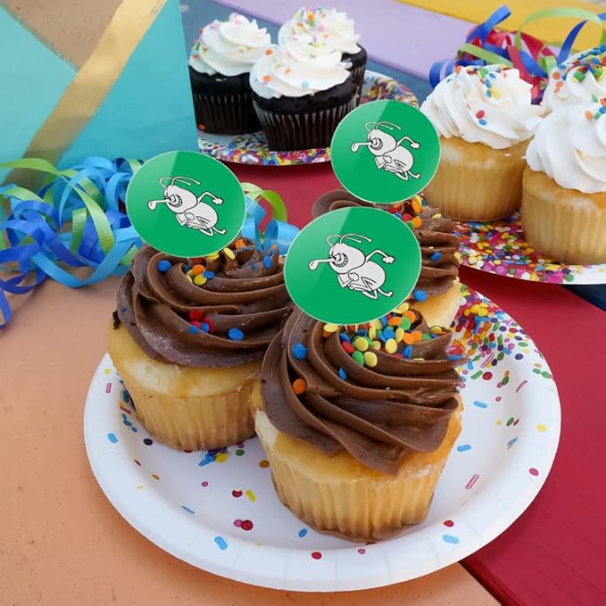 University of Arkansas at Monticello Primary Logo Cupcake Picks Toppers Decoration Set of 6