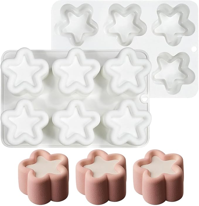 mostsom Star Shaped Mousse Silicone Molds Chocolate Cake Mould Dessert Baking Form Cake Decorating Tools (C_ Star)