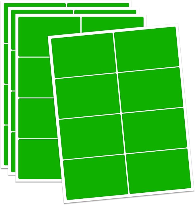 Ououstate Removable Colored Labels Stickers 3" x 2" Moving Stickers Labels for Storage Bins to Write on 8 Large Price Tote Stickers for Small Business - 256 Pack