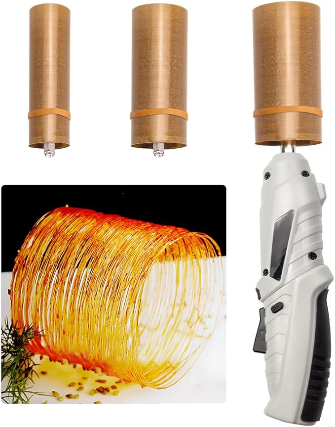 DUEBEL Pro Caramel Spirals Maker Kit, 3-in-1 Adjustable Spiral Heads for 1.2/1.6/2 inch Diameter Dessert Art for Restaurants & Home Baking