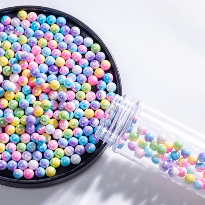 Rainbow Sprinkles Easter Edile Pearl Sprinkles Christmas sprinkles 130g 4.6OZ,Cake sprinkles,Cookie sprinkles,Sugar Pearl, Edible Candy Pearls for Cake Cupcake Decorationg (Rainbow-7mm)