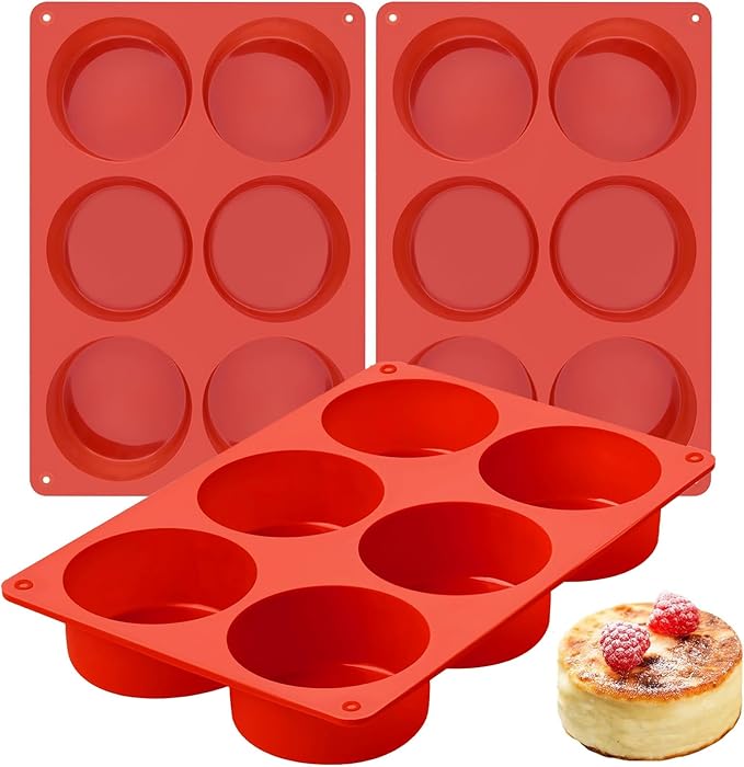 Silicone Egg Molds Frittata Pan, 3 Inch Deep Starbuc Egg Bites Molds Dash Silicone Cups Sous Vide Mold Round Rolls Tray for Breakfast Sandwiches Omelets Dinner Rolls Baking