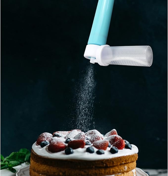 Rainmae Manual Airbrush for Decorating Cakes, DIY Baking Tools with 4pcs Spray Tube for Kitchen DIY Baking Cupcakes Cookies and Desserts Cake Icing Coloring Spray Gun for Decorating Cakes Supplies
