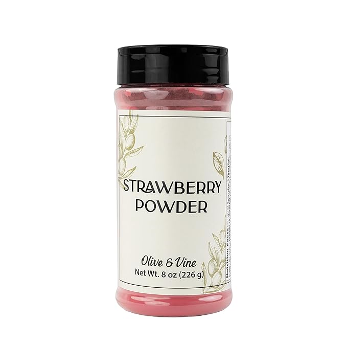 Olive & Vine Strawberry Powder, Sweet & Fruity, For Smoothies & Baking, Rich Tradition, Authentic Taste, For Global Recipes (8 Ounce)