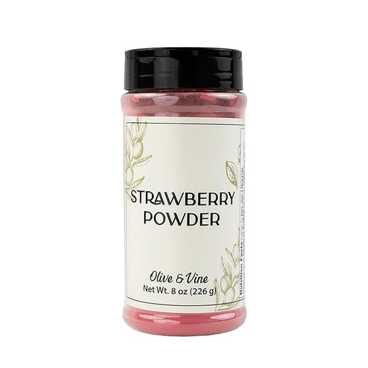 Olive & Vine Strawberry Powder, Sweet & Fruity, For Smoothies & Baking, Rich Tradition, Authentic Taste, For Global Recipes (8 Ounce)
