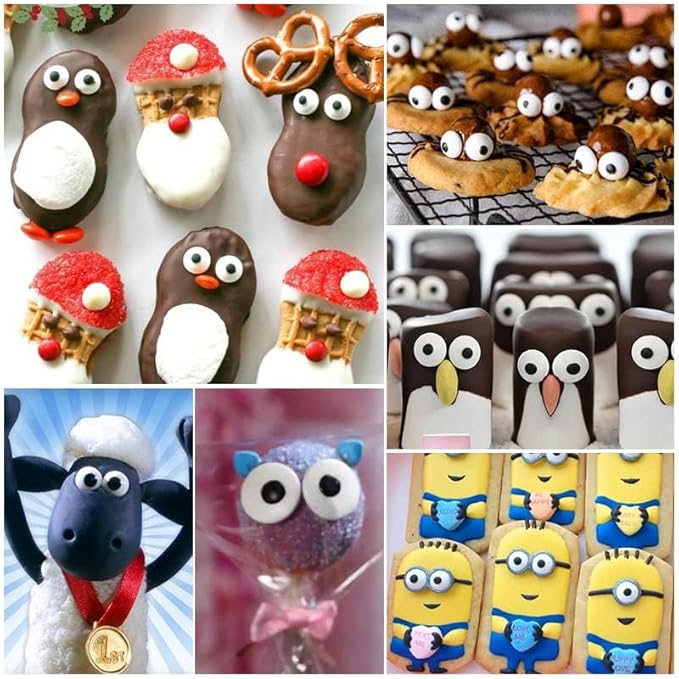 Christmas Candy Eyeballs Eyes Cake Cupcake Toppers 120g/ 4.2oz Cookie Decorations Edible Dessert Sprinkles for Thanksgiving Day Christmas Cake Cupcakes Decoration