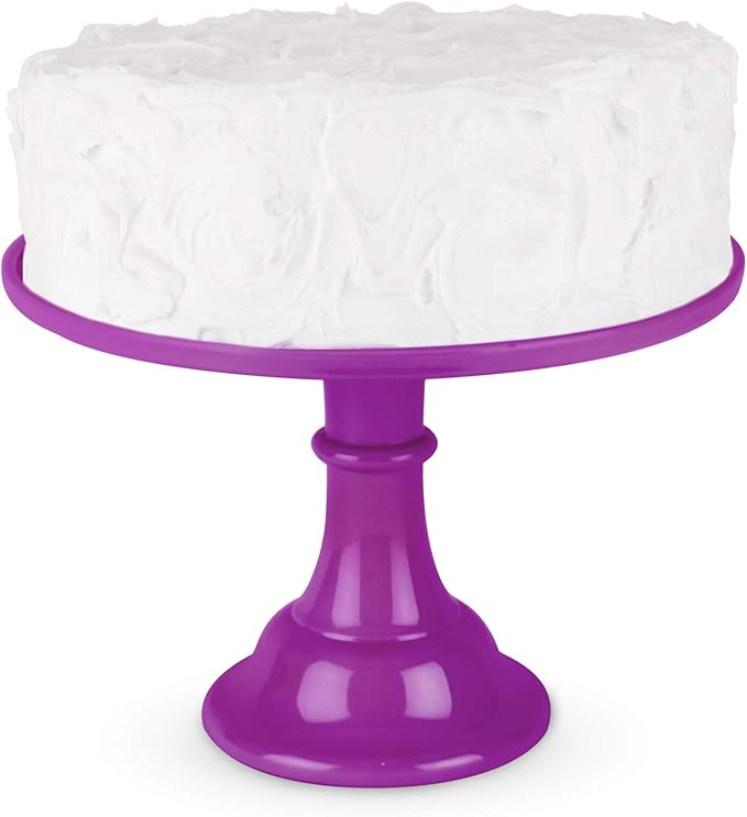 Twine Melamine Cake Stand, Cupcake Stand, Perfect for Birthdays, Weddings, Holidays Housewarming and Tea Parties, Durable and Stylish Dessert Accessory, Kitchen & Home Décor, Set of 1, Purple