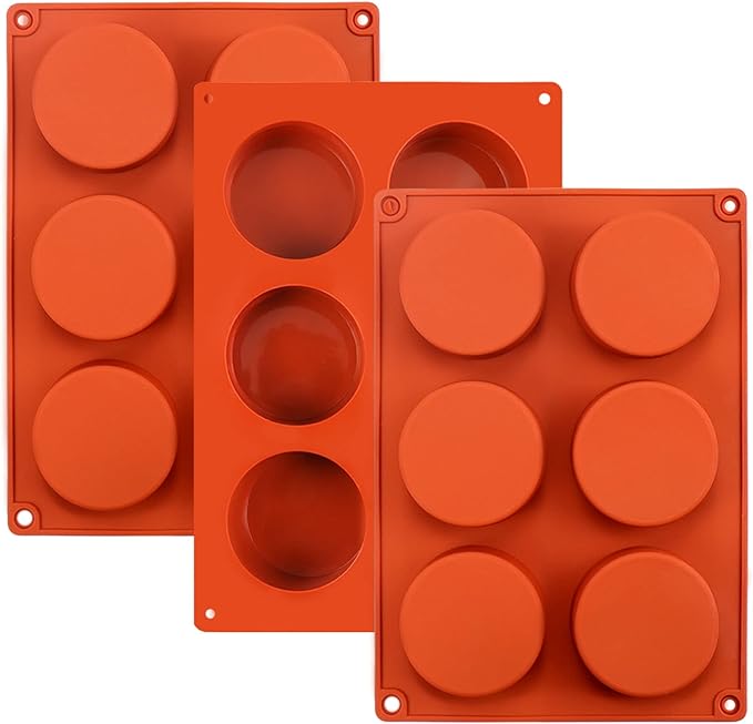 Palksky (3 Pcs) Round Cylinder Candy Mold/Chocolate Cover Cookie Mold for Sandwich Cookies Muffin Cupcake Brownie Cake Pudding Jello(Random Color)